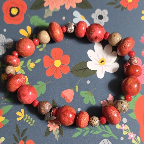 Jay King Coral Bracelet Marked DTR 925 Sterling Mine Finds HSN - Picture 7 of 10